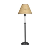 Polly Buffet Lamp (Blackened Brass with Rattan Shade) Table Lamps Regina Andrew