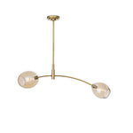 Artemis Pendant Double (Natural Brass with Champagne Glass) Chandelier Regina Andrew