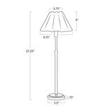 Polly Buffet Lamp (Blackened Brass with White Scalloped Shade) Table Lamps Regina Andrew