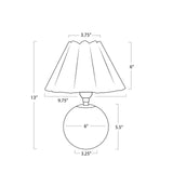 Giorgio Crystal Mini Lamp (Natural Brass with White Shade) Mini Lamps Regina Andrew