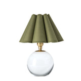 IN STORE - Giorgio Crystal Mini Lamp (Natural Brass with Green Scalloped Shade) LIGHTING - in store Regina Andrew