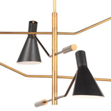 Spyder Chandelier (Blackened Brass and Natural Brass) Chandelier Regina Andrew