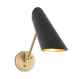 Vest Single Arm Sconce (Blackened Brass and Natural Brass) Wall Sconces Regina Andrew
