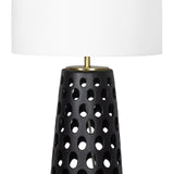 Kelvin Ceramic Table Lamp (Black) Table Lamps Regina Andrew