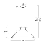 Viggo Pendant Large (White and Gold) Pendants Regina Andrew