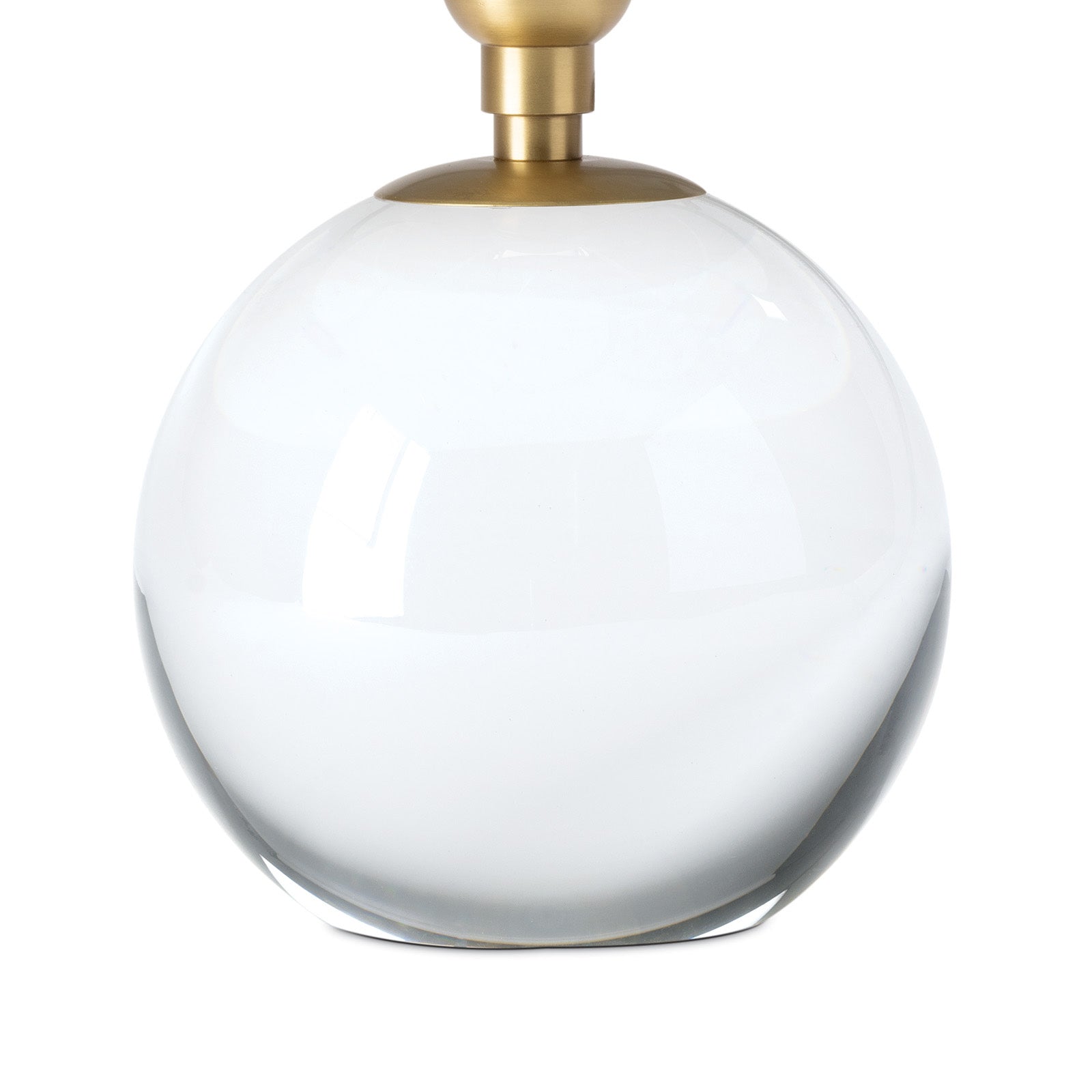 Giorgio Crystal Mini Lamp (Natural Brass with White Shade) Mini Lamps Regina Andrew