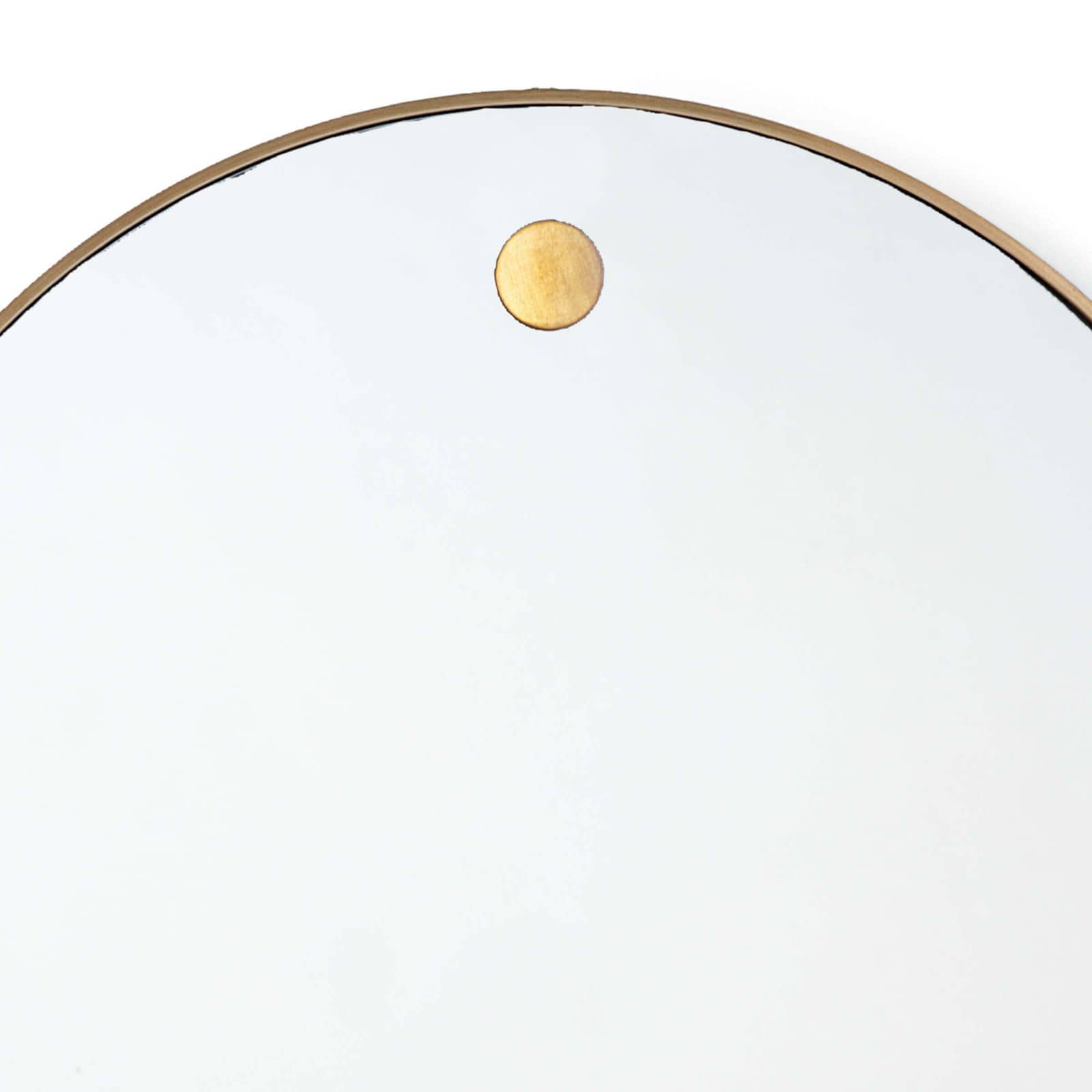 Hanging Circular Mirror (Natural Brass) Mirrors Regina Andrew