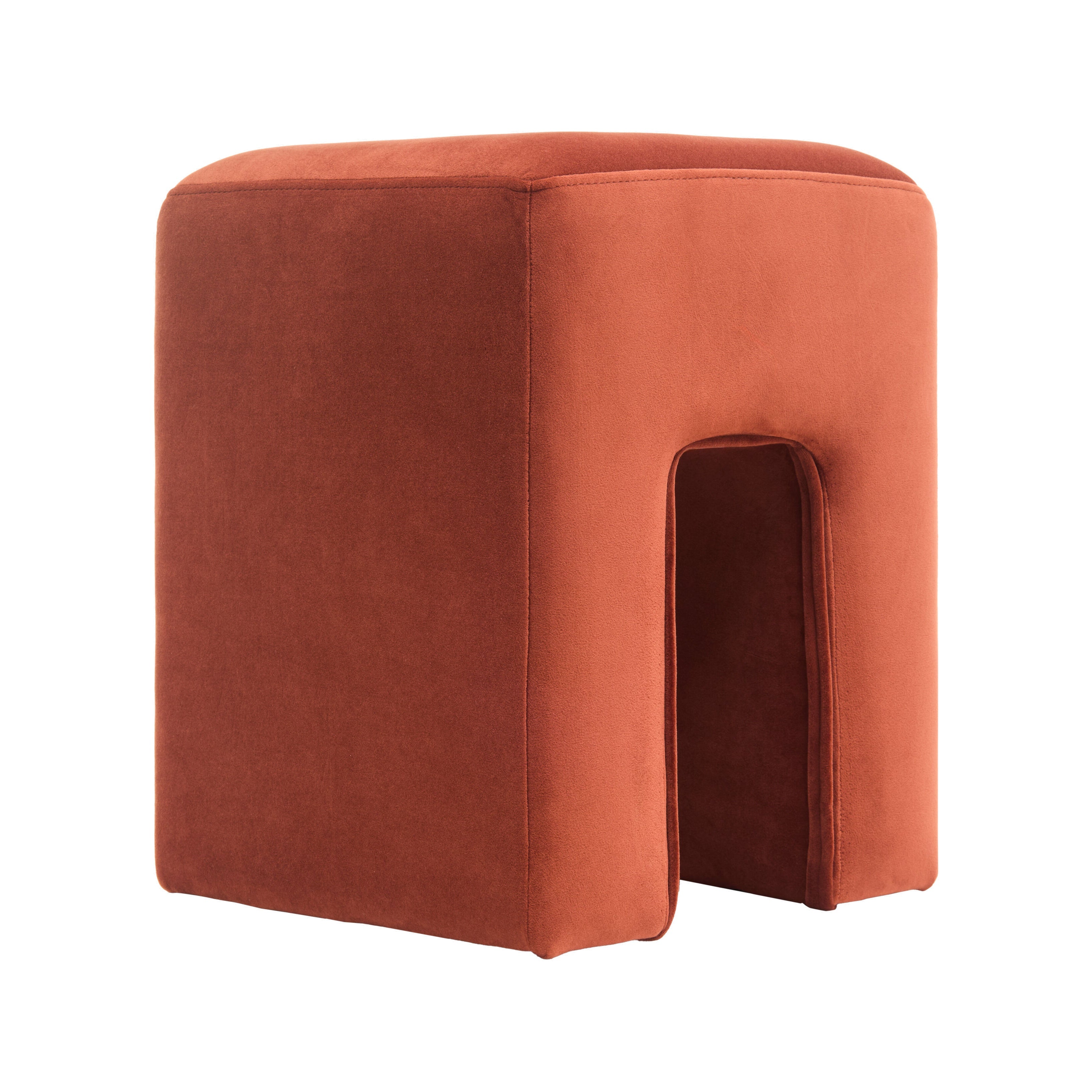 Minara Ottoman FURNITURE - ottoman Surya Rust