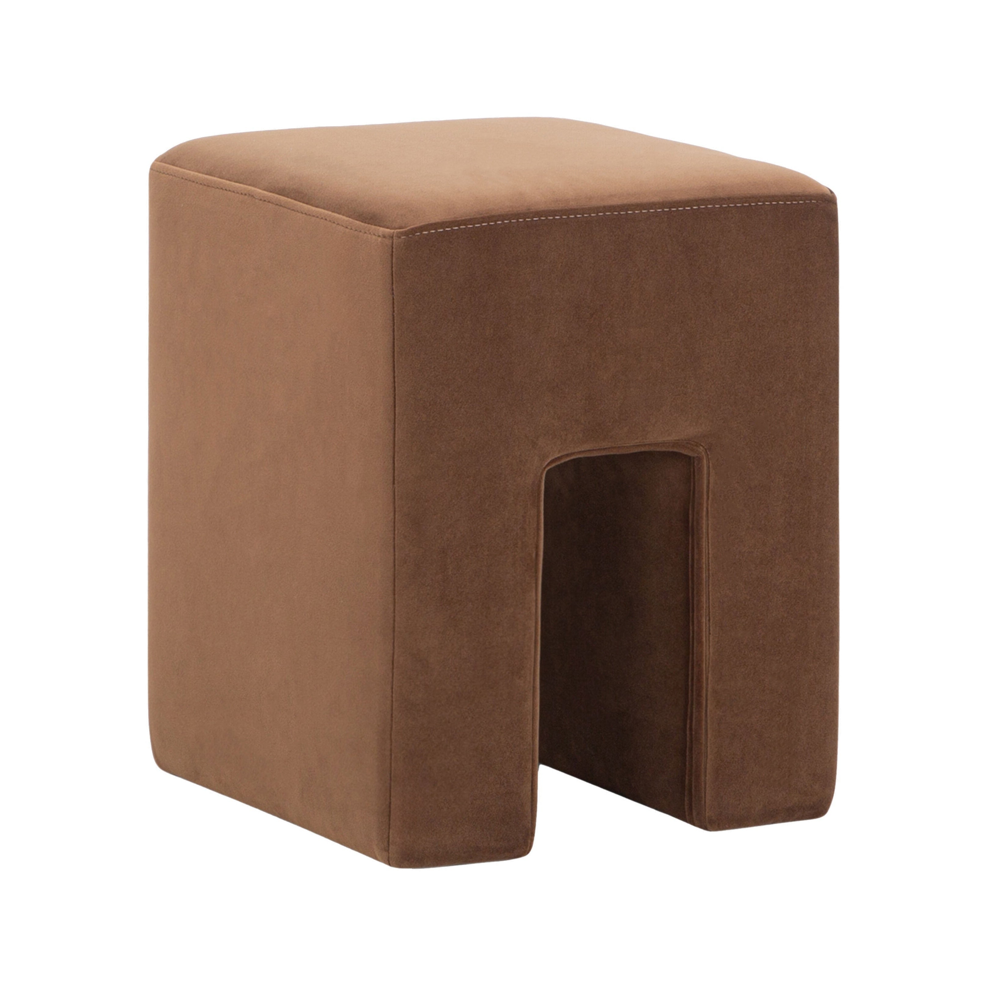 Minara Ottoman FURNITURE - ottoman Surya Brown
