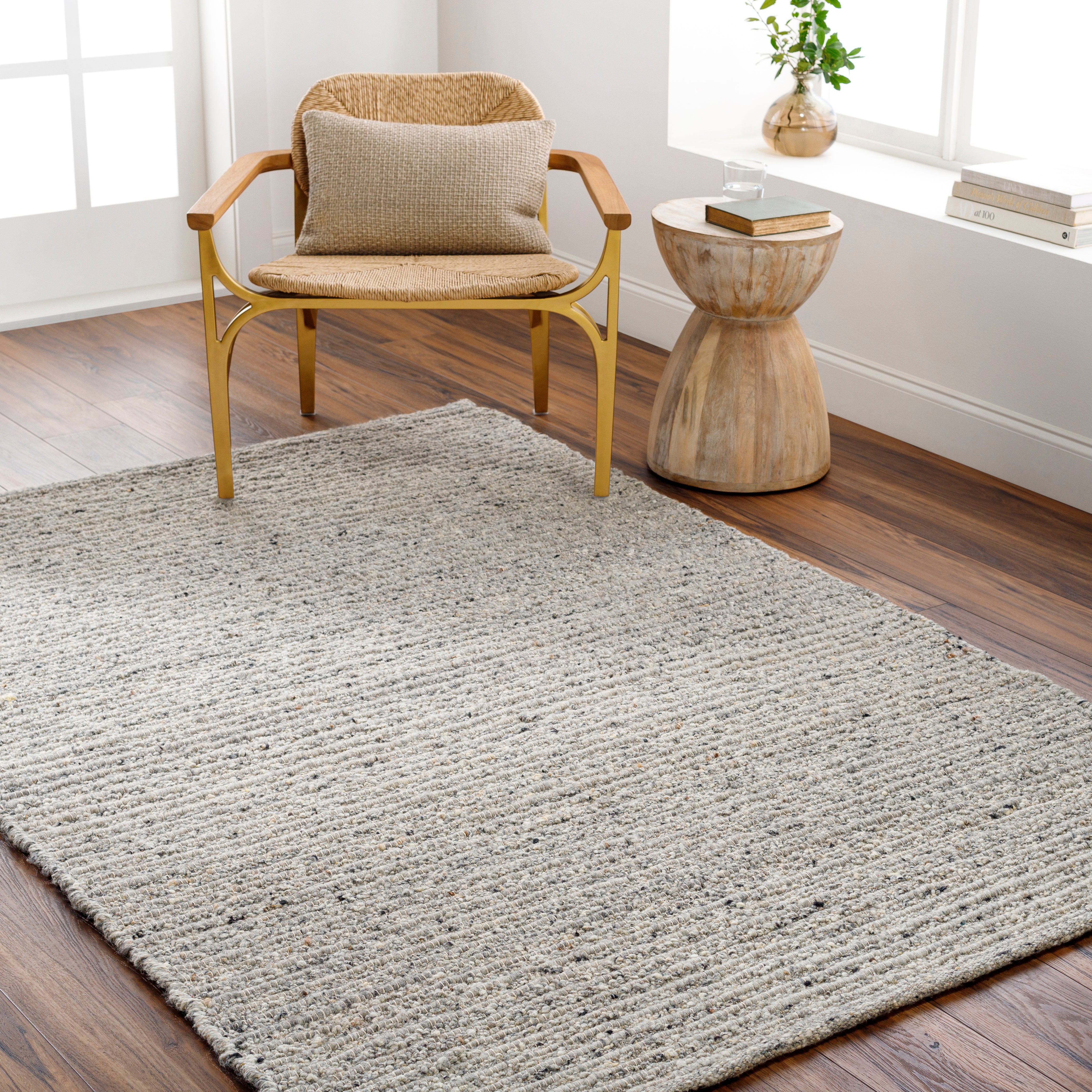 Maribel Slate Handwoven Rug RUGS - wool Surya