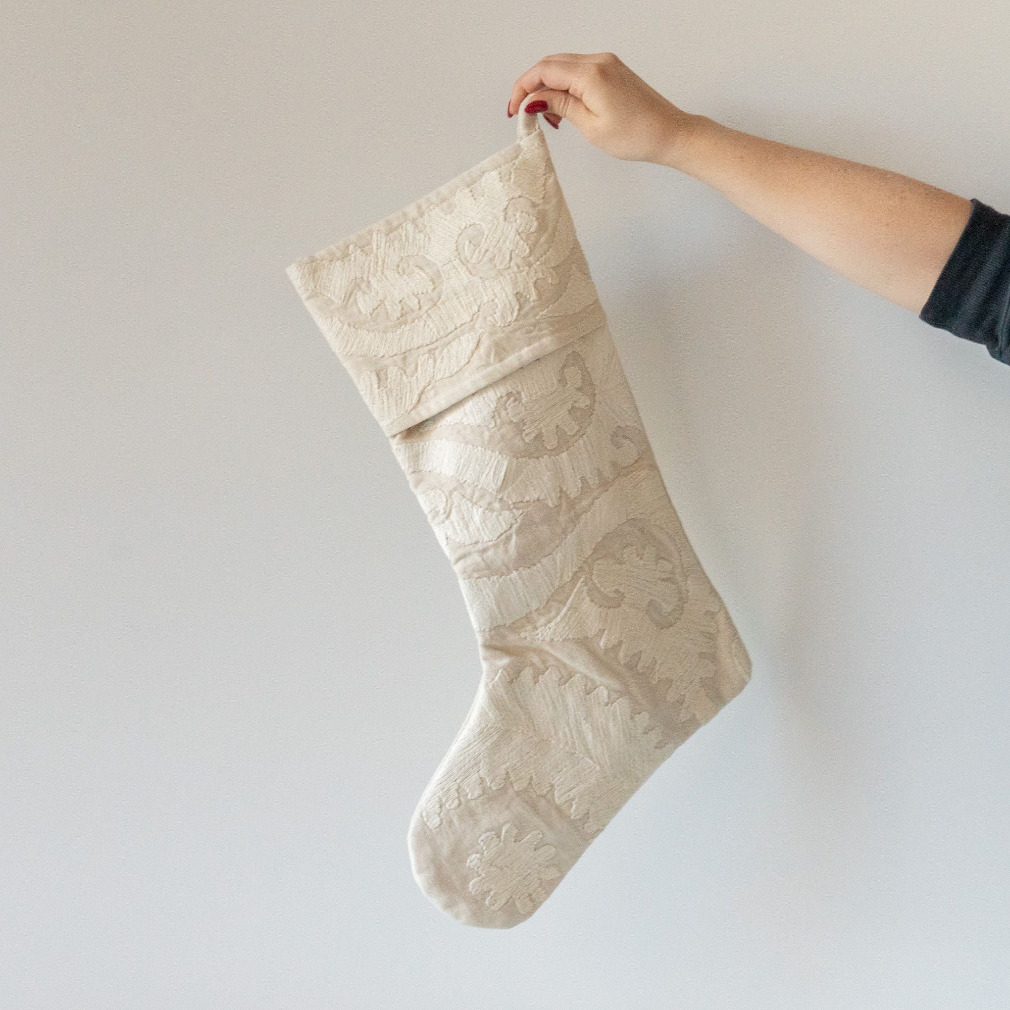 Eggnog Linen Stocking CHRISTMAS 2024 Indaba