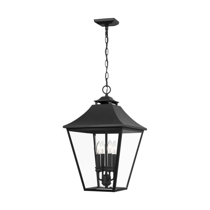 Galena Small Pendant LIGHTING - outdoor fixture Visual Comfort Textured Black