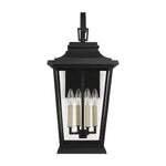 Warren Large Lantern LIGHTING - outdoor fixture Visual Comfort Textured Black