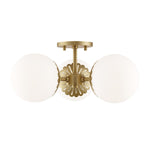 Paige Semi Flush LIGHTING - semi-flush Hudson Valley Lighting Aged Brass
