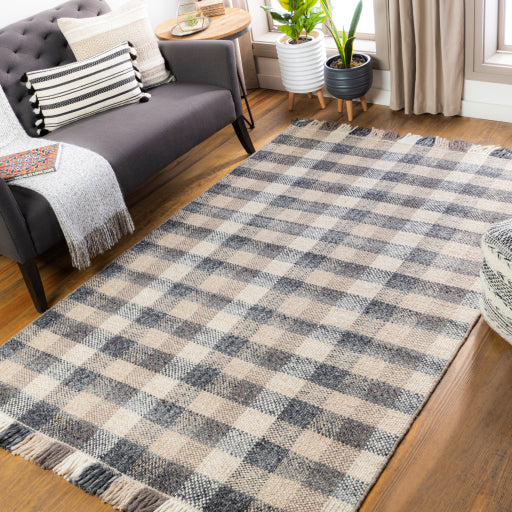 Reynolds Plaid Rug 0-patterned rugs Surya