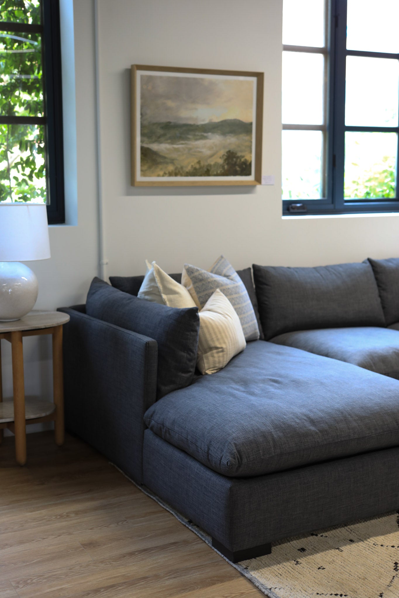 Walden 2 Piece Sectional - Charcoal 2 - FURNITURE - sectional Four Hands