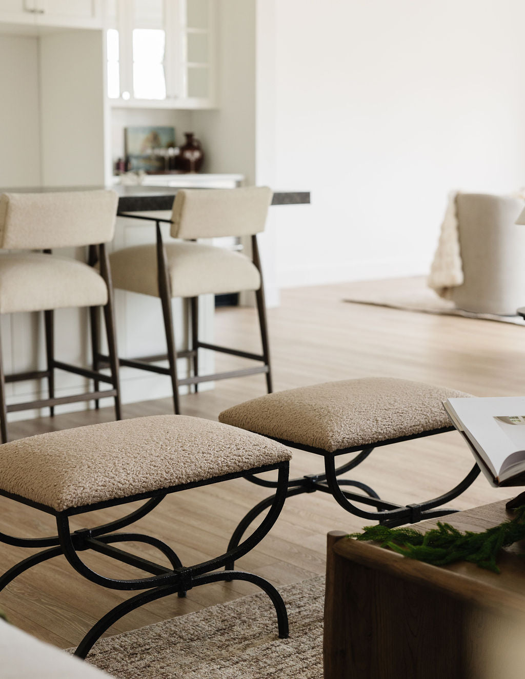 Hesperia Small Bench 6 - FURNITURE - ottoman Uttermost