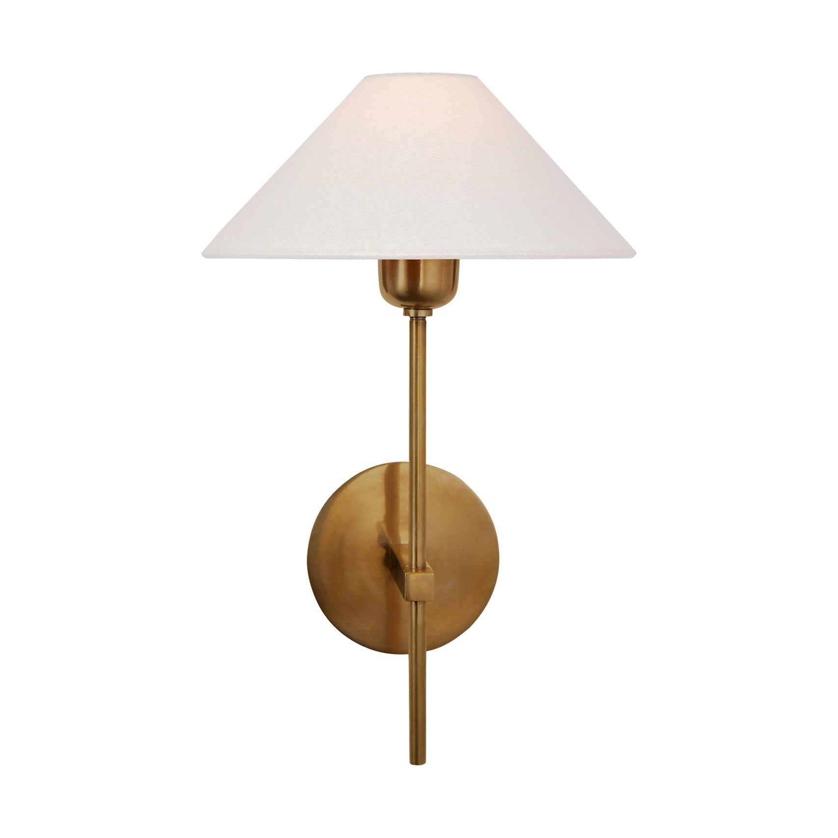 Hackney Single Sconce LIGHTING - sconce Visual Comfort Hand-Rubbed Antique Brass