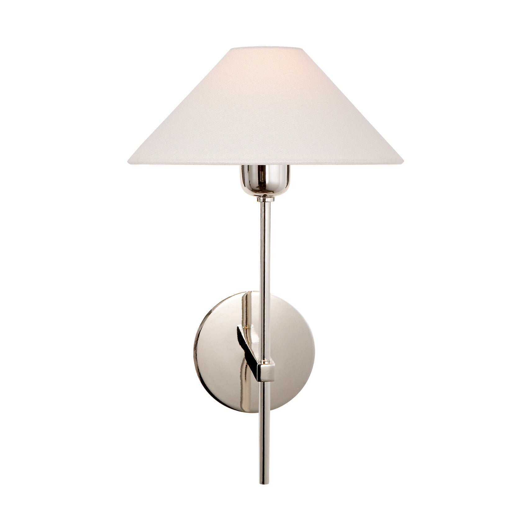 Hackney Single Sconce LIGHTING - sconce Visual Comfort Polished Nickel
