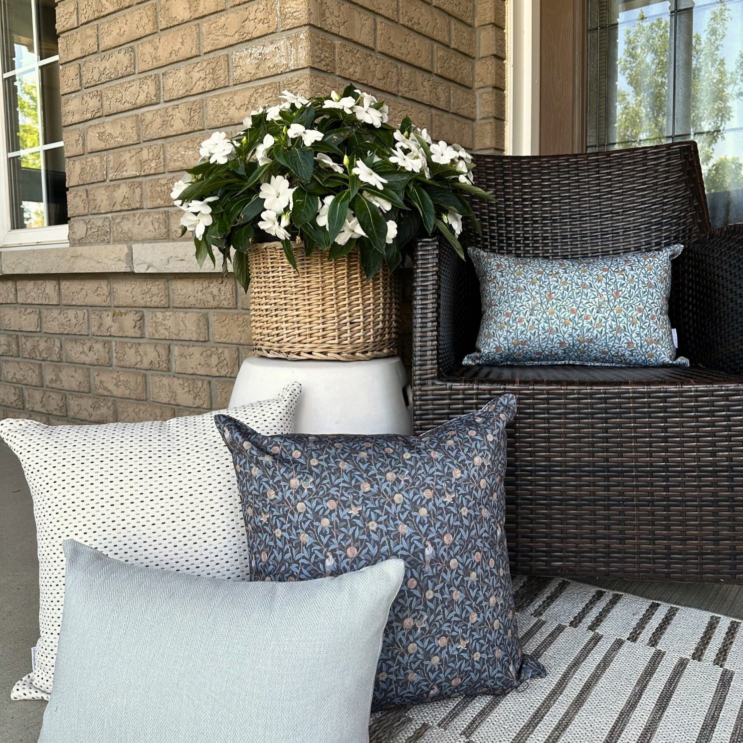 Ollie Outdoor Pillow 0-b-1-All New Rug & Weave Pillows
