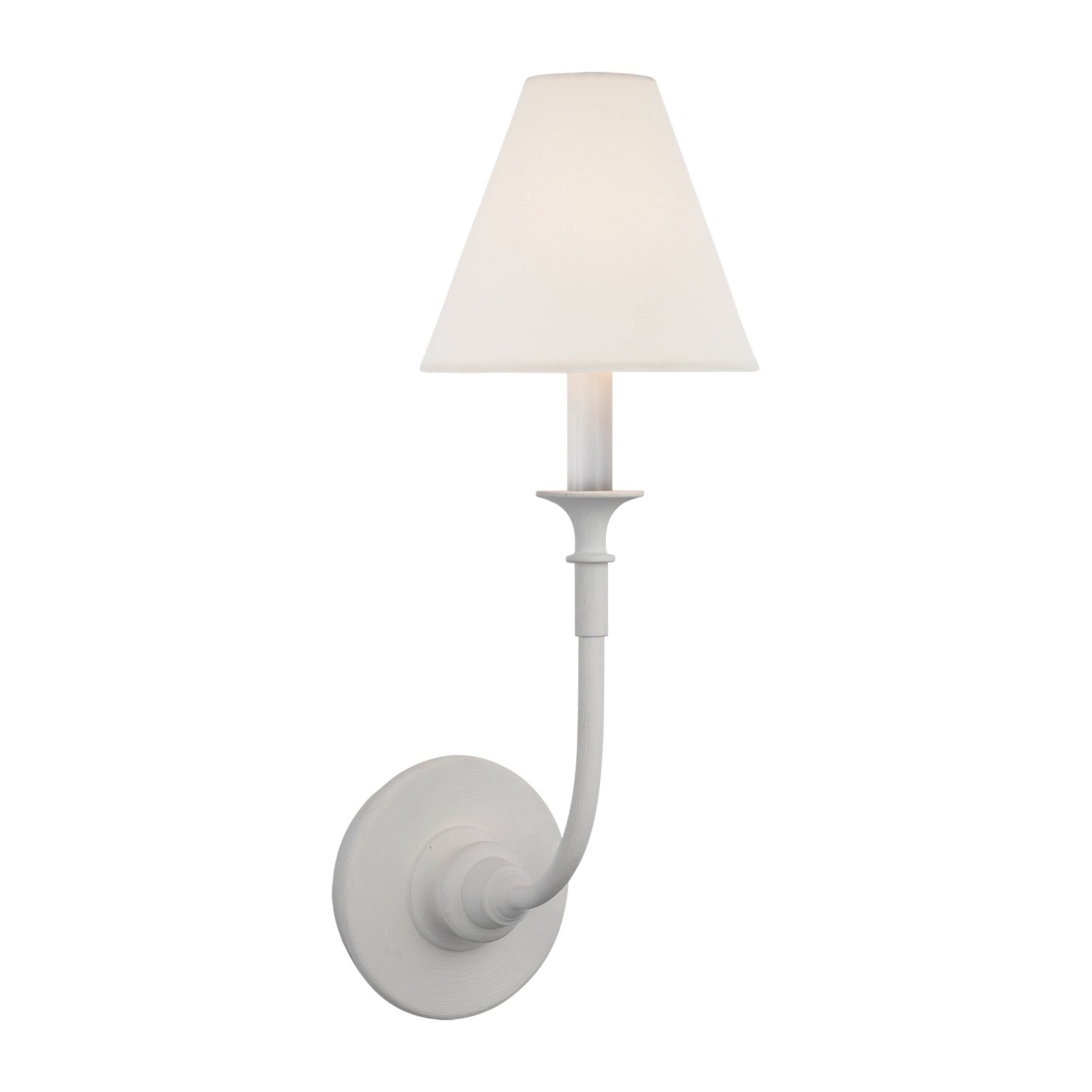 Piaf Single Sconce LIGHTING - sconce Visual Comfort Plaster White