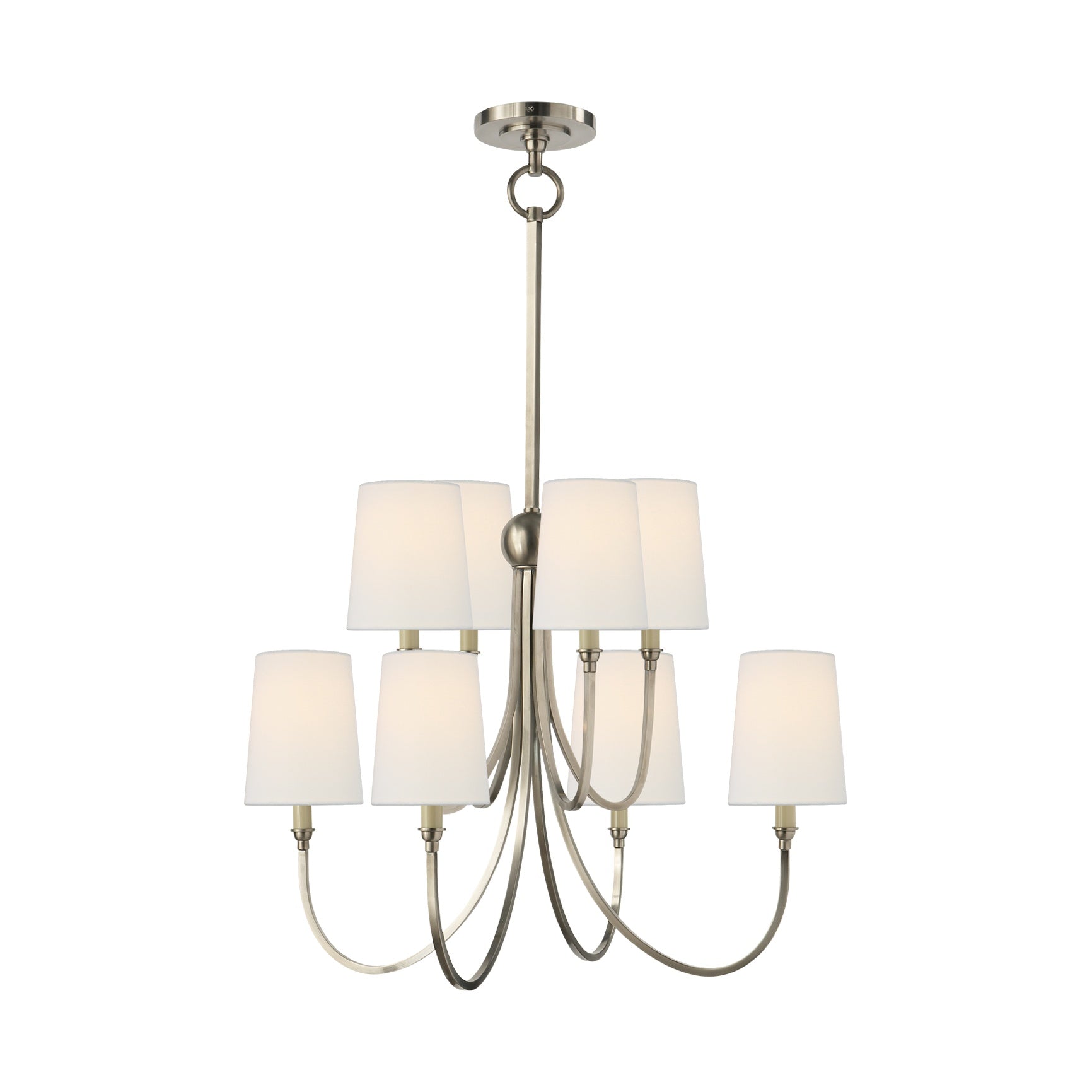 Reed Large Chandelier LIGHTING - chandelier Visual Comfort Antique Nickel