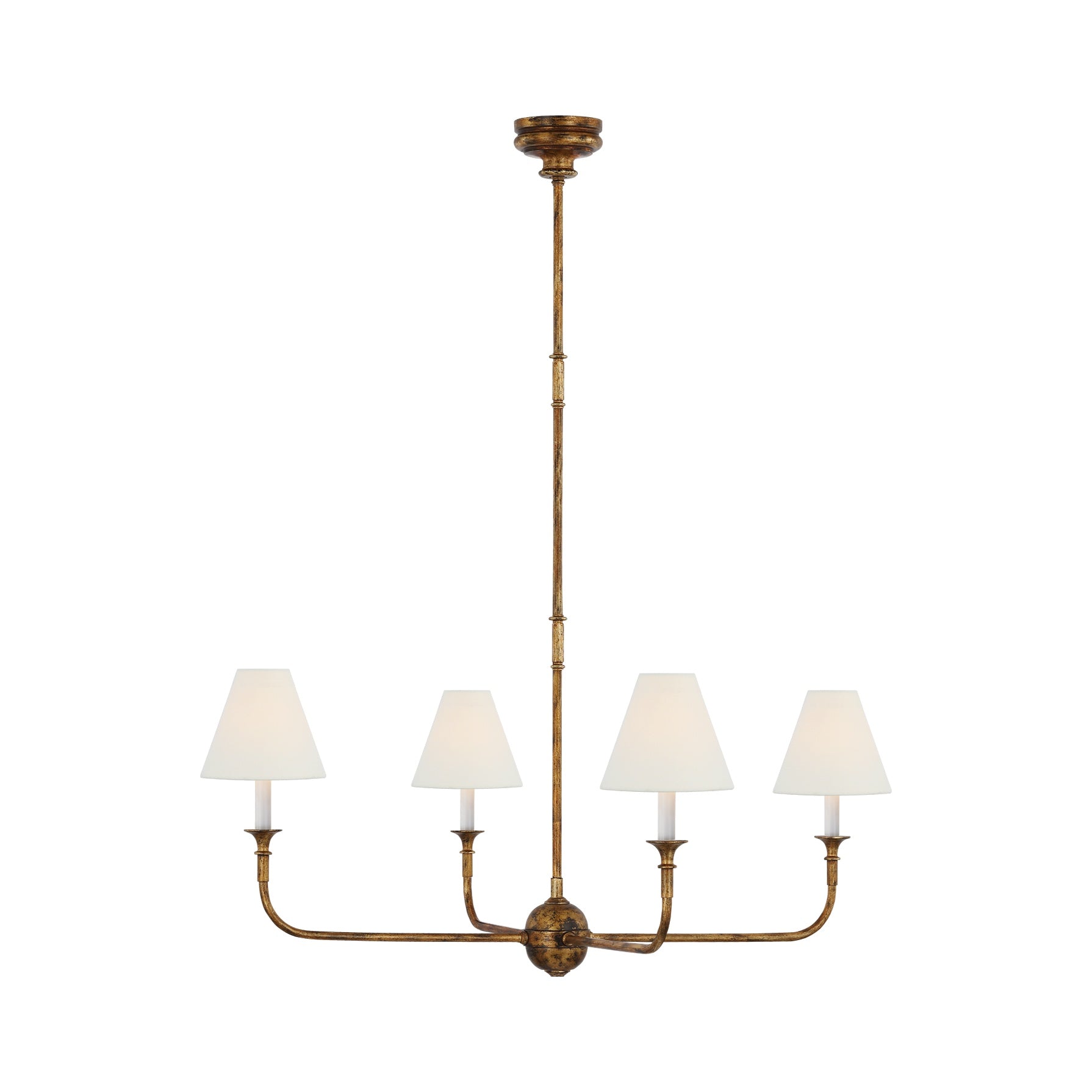 Piaf Large Chandelier LIGHTING - chandelier Visual Comfort Antique Gild
