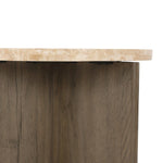 Tori Accent Table - Travertine 5 - a - FURNITURE - accent table Four Hands