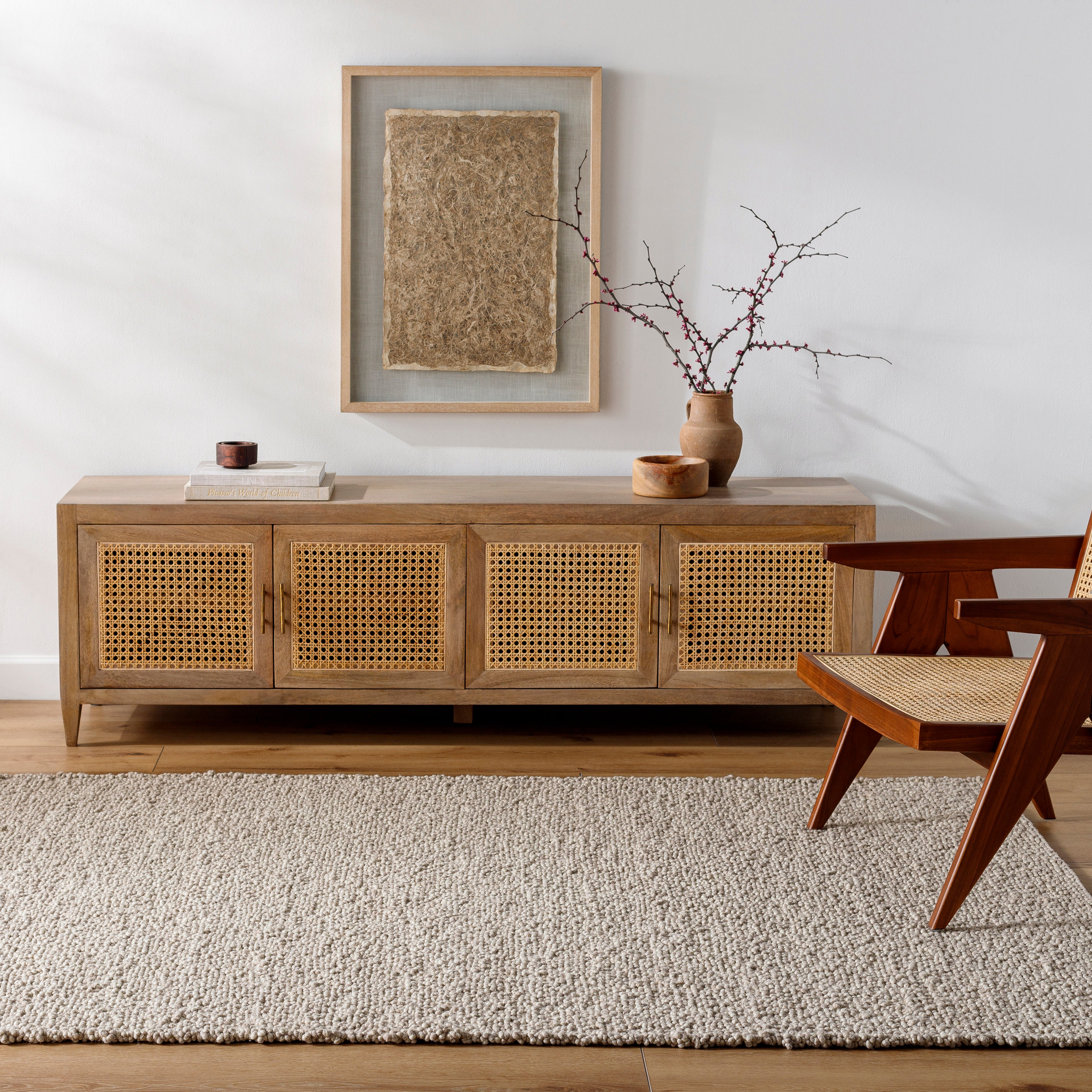 Tamalou Natural Handwoven Rug RUGS - wool Surya
