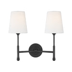 Capri Double Sconce LIGHTING - sconce Visual Comfort Aged Iron