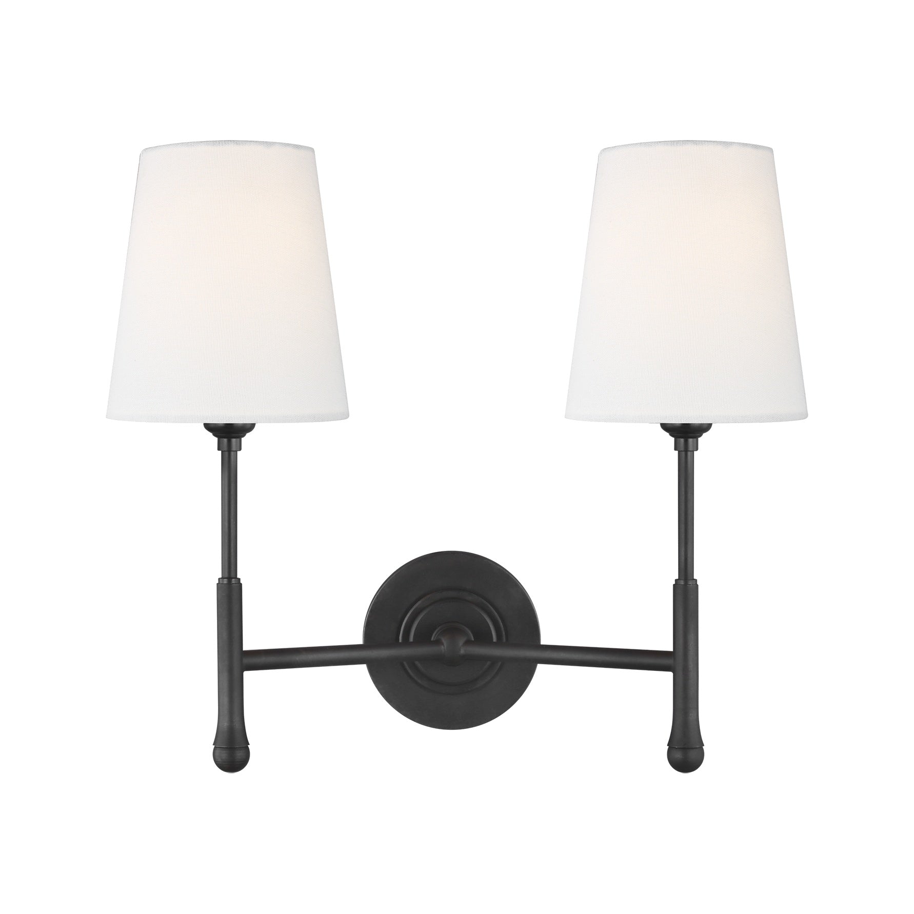 Capri Double Sconce LIGHTING - sconce Visual Comfort Aged Iron