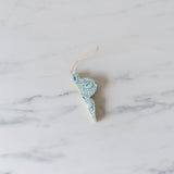 Recycled Paper Honeycomb Finial Ornament CHRISTMAS 2024 Creative Co-op (DYA) Blue Pattern
