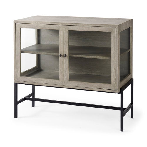 Ariel Accent Cabinet 7 - FURNITURE - sideboard/cabinet Mercana Grey Wood