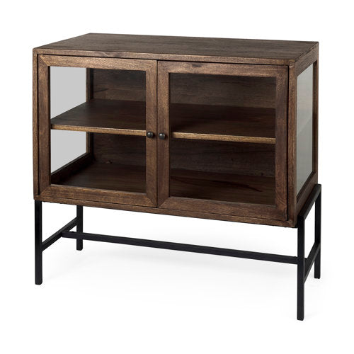 Ariel Accent Cabinet 7 - FURNITURE - sideboard/cabinet Mercana Medium Brown Wood