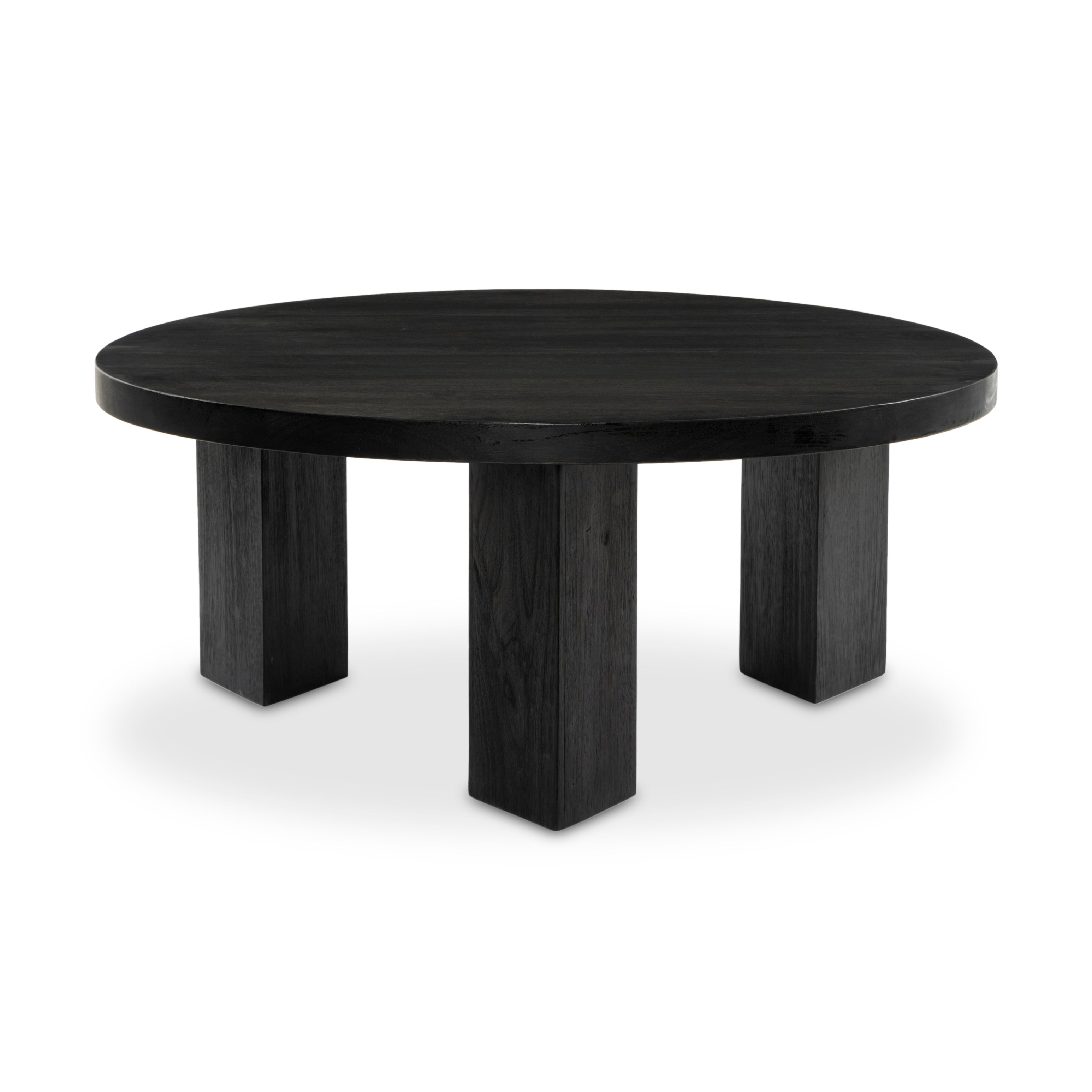 Medina Round Coffee Table - Black 4 - a - FURNITURE - coffee table Four Hands