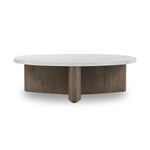 Tori Coffee Table - Italian Marble / Rustic Fawn Veneer - NA online 4 - b - FURNITURE - coffee table - round Four Hands