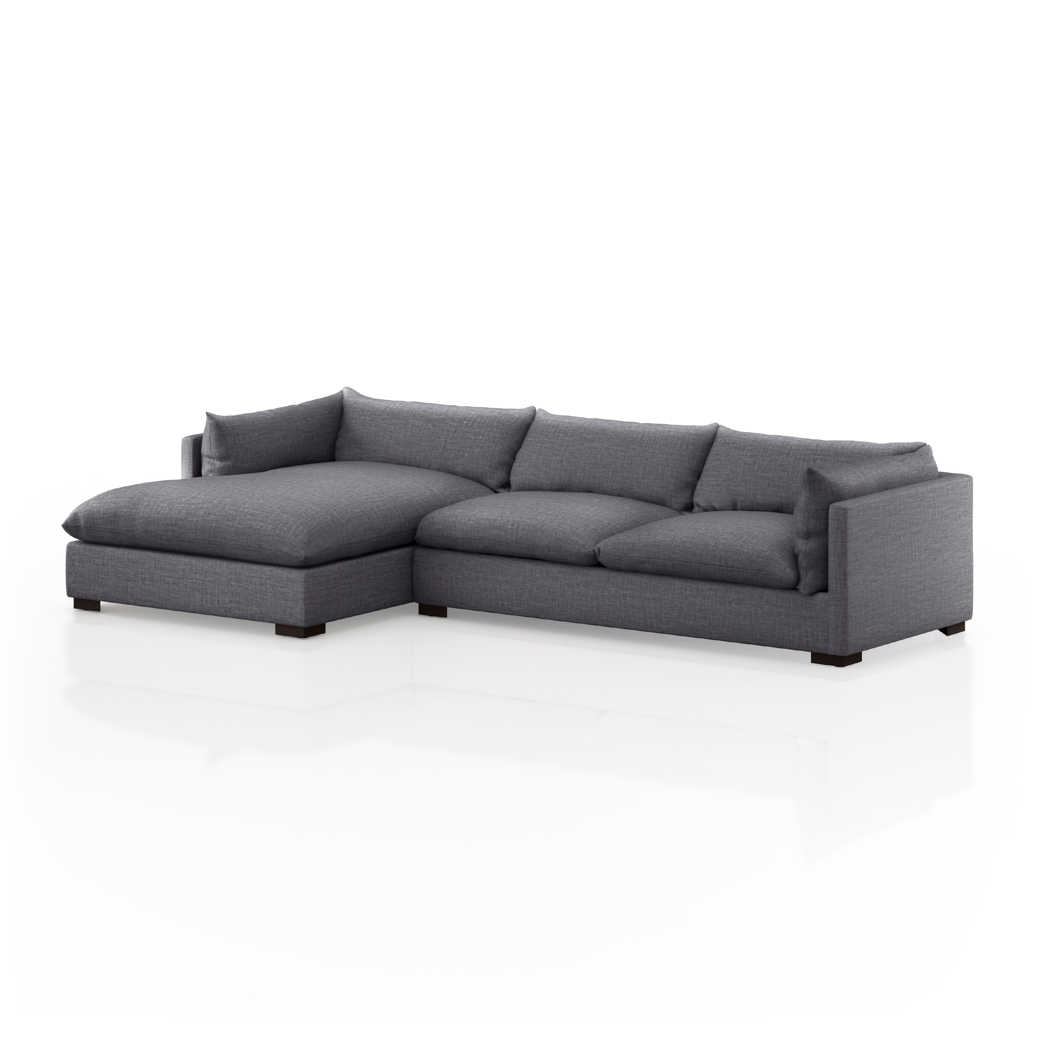 Walden 2 Piece Sectional - Charcoal 2 - FURNITURE - sectional Four Hands