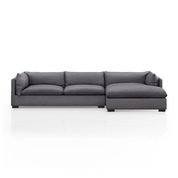 Walden 2 Piece Sectional - Charcoal 2 - FURNITURE - sectional Four Hands Right 131"