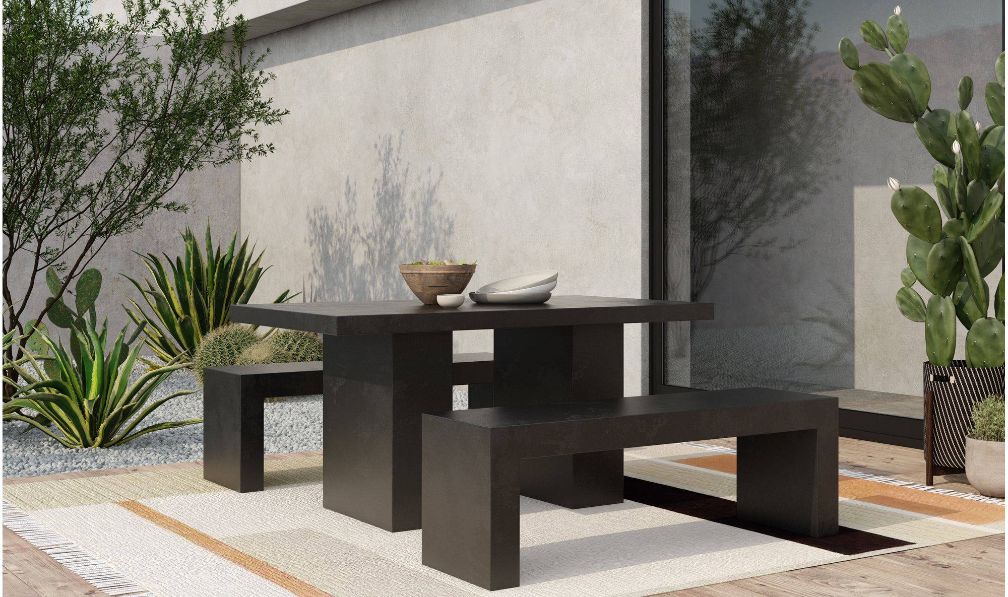 Aurelius Outdoor Dining Table - Black 20 - FURNITURE - outdoor Moe's Furniture