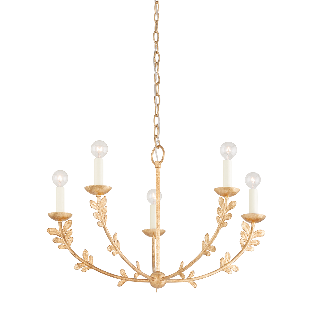 Florian Chandelier Small LIGHTING - chandelier Hudson Valley Lighting Vintage Gold Leaf