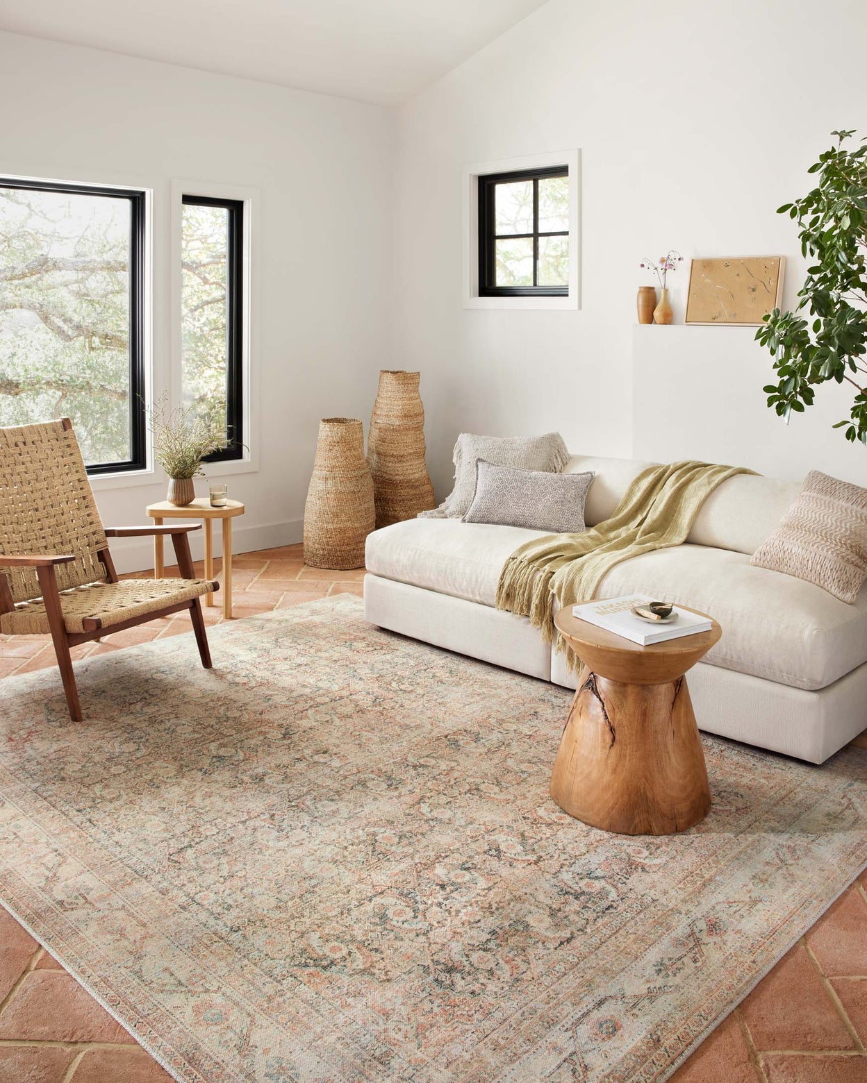 Loloi Adrian Natural / Apricot Rug - Rug & Weave