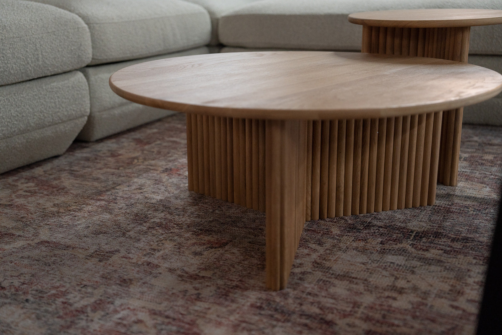 Gus* Modern Odeon Coffee Table - White Oak 4 - b - FURNITURE - coffee table - round Gus