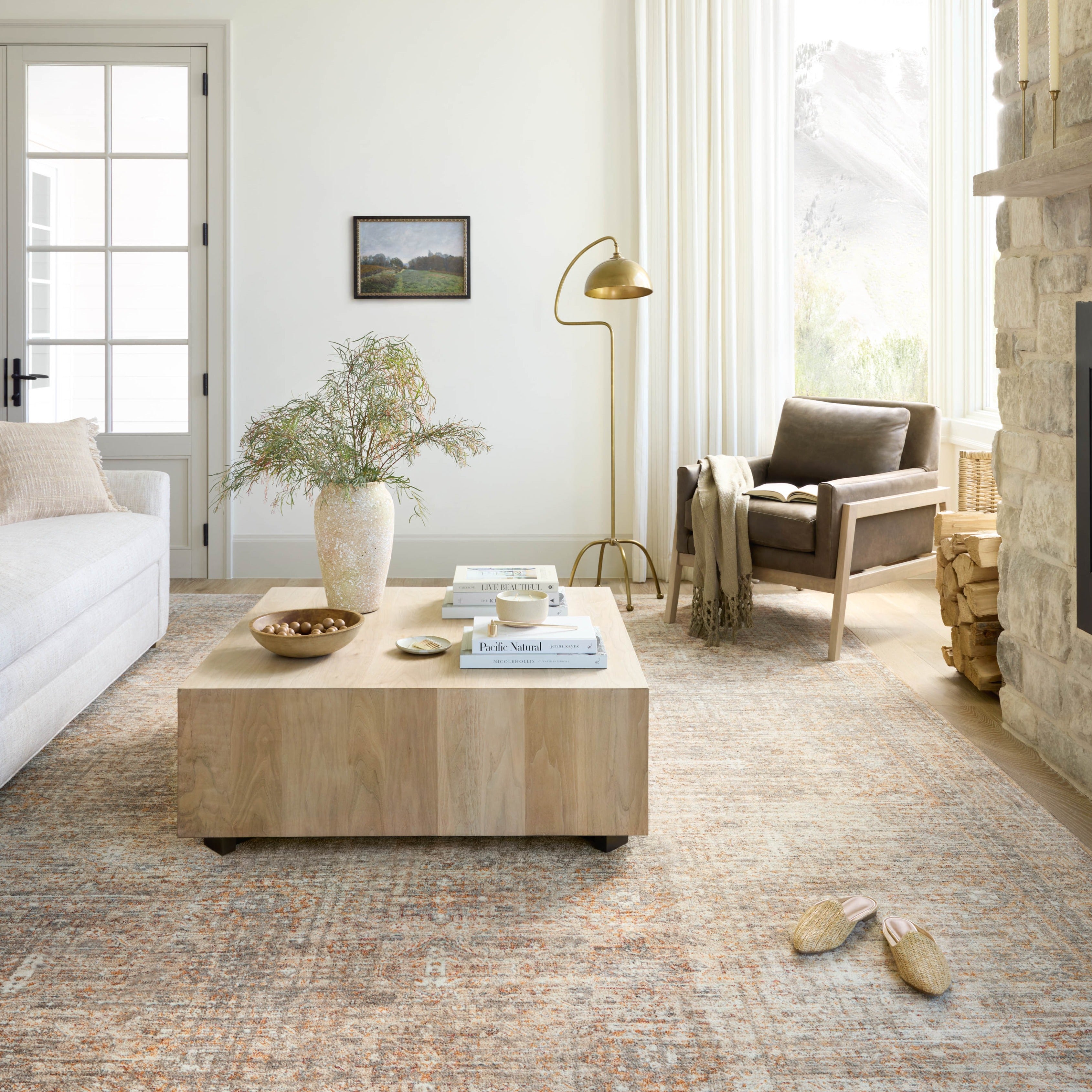 Angela Rose x Loloi Blake Oatmeal/ Spice Rug 0-RUGS Loloi