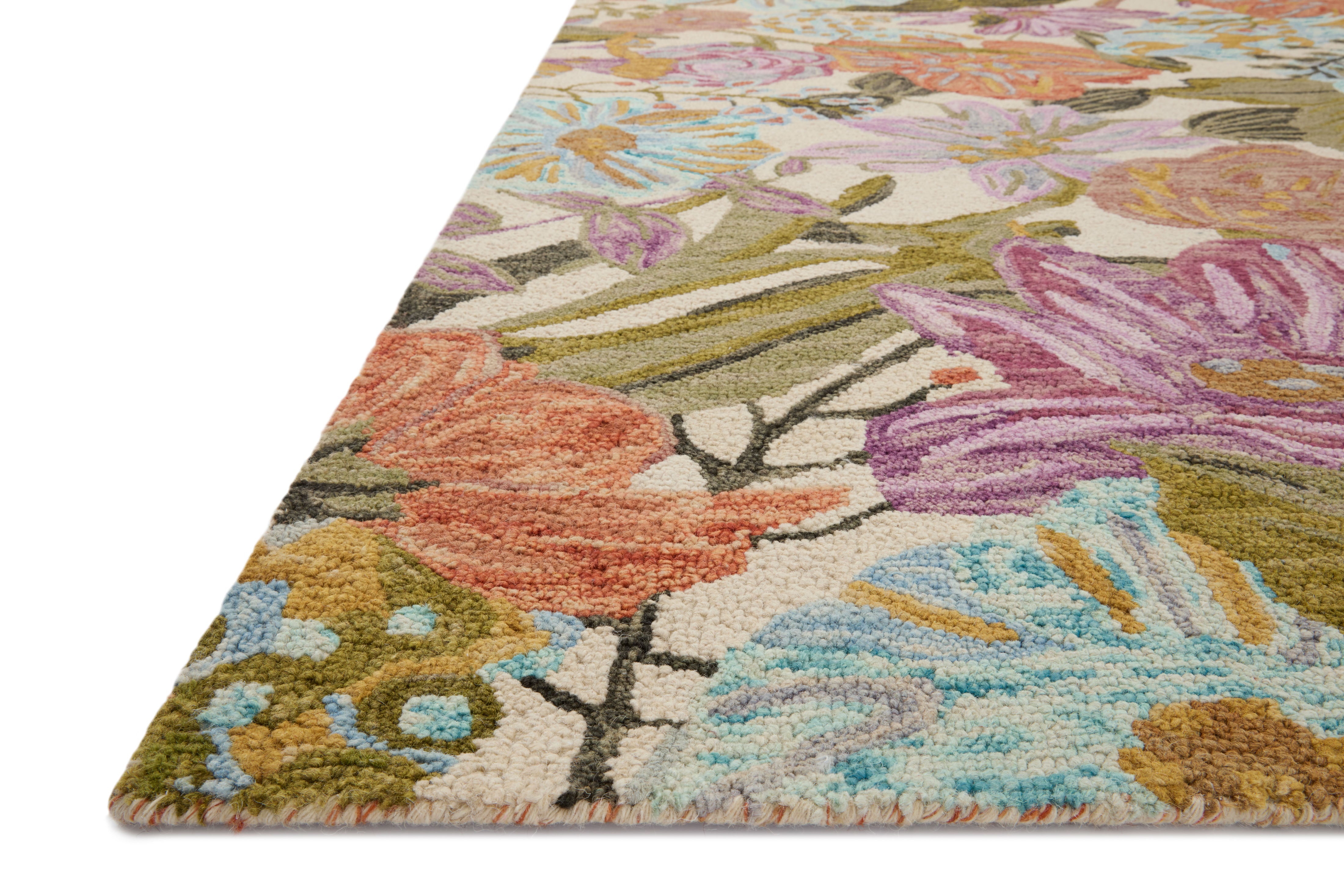 Loloi Belladonna Ivory / Multi Rug 0-RUGS-wool rugs Loloi