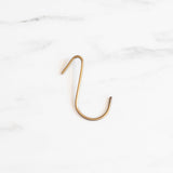 Handmade Brass J Hook wall hook Fog Linen Work Small