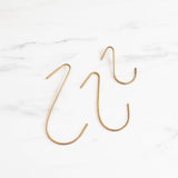 Handmade Brass J Hook wall hook Fog Linen Work