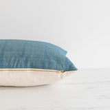 Cerulean Silk Bhujodi Pillow Cover 3 - PILLOWS - Bhujodi - cool Rug & Weave Pillows