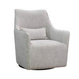 Kenny Swivel Club Chair - Woven Linen 3 - FURNITURE - chair LH IMPORTS