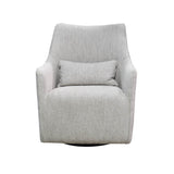 Kenny Swivel Club Chair - Woven Linen 3 - FURNITURE - chair LH IMPORTS