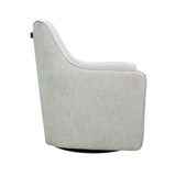Kenny Swivel Club Chair - Woven Linen 3 - FURNITURE - chair LH IMPORTS